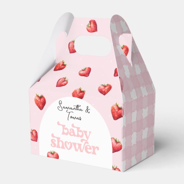 Ballotins Berry Sweet Strawberry Heart Girt Baby shower (Verso)