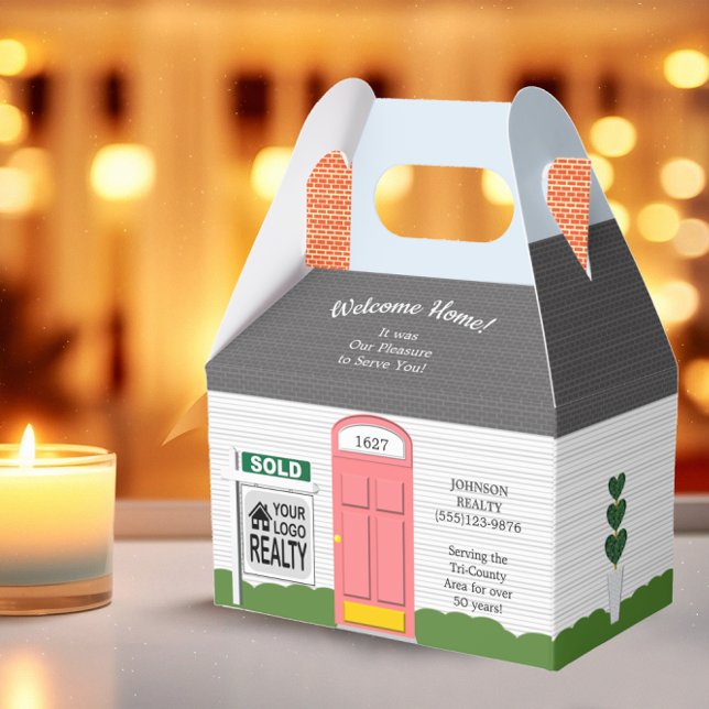 Ballotins Bienvenue à la maison, Logo de l'agent immobilier  (Créateur téléchargé)