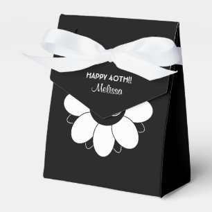 Ballotins Big 40 fête d'anniversaire Floral Design Motif noi