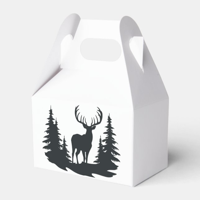 Ballotins Big Buck Parmi Pine Trees Vector (Verso)