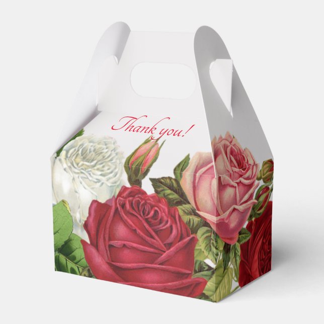 Ballotins Big Rose Merci Party Mariage Favor Box (Verso)