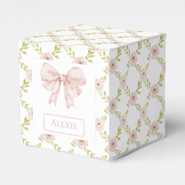 Ballotins Bijoux fleuri rose ruban bébé fille cadeau balloti (Verso)