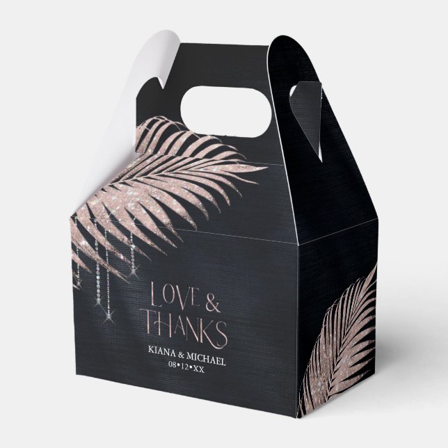 Ballotins Bijoux Palm Leaf Mariage Rose Gold V2 ID830 (Verso)