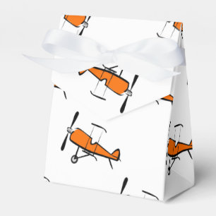 Ballotins Biplan à perles orange et blanc; petit plan