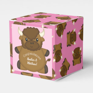Ballotins Bison Baby shower Buffalo rose