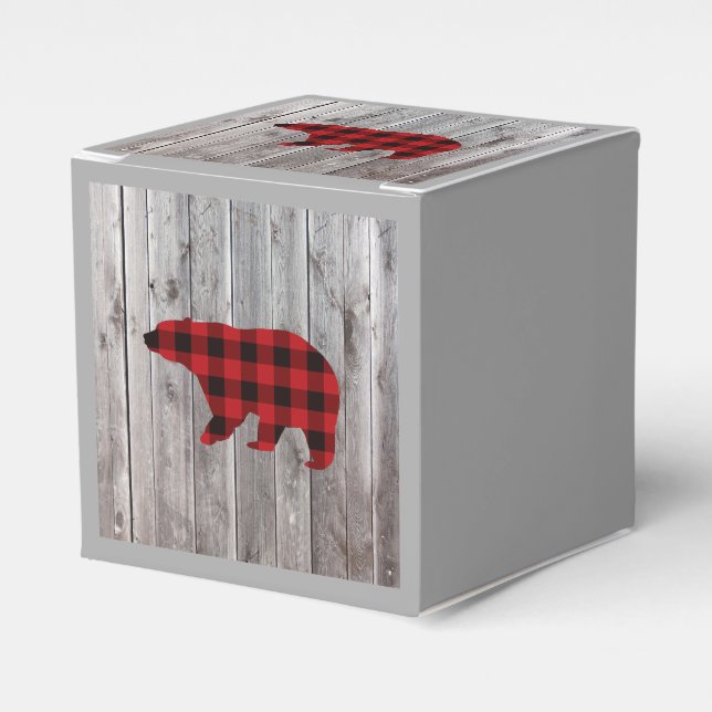 Ballotins bison plaid ours sauvage un 1er anniversaire fête (Verso)