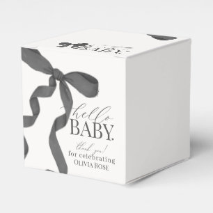 Ballotins Black Coquette Bow Girl Baby shower cadeau