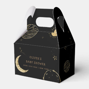 Ballotins Black Gold Galaxy Lune Star Baby shower garçon