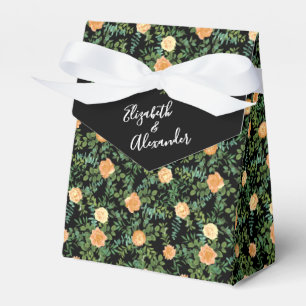 Ballotins Black & Peach Mariage Floral moderne