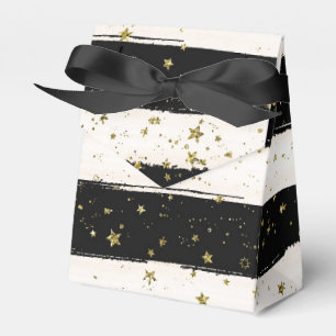 Ballotins Black White Aquarelle rayures Gold Parties scintil