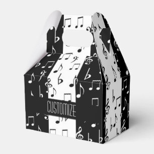 Ballotins Black & White Musical Stripes Gable Ballotin