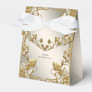 Ballotins Blanc Floral or Ornat Ballotin