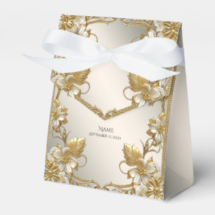 Ballotins Blanc Floral or Ornat Ballotin