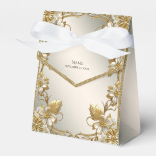 Ballotins Blanc Floral or Ornat Ballotin