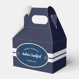 Ballotins Bleu marine naval rayures blanches