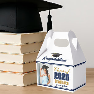 Ballotins Bleu marine Or Classe de 2026 Photo Remise des dip