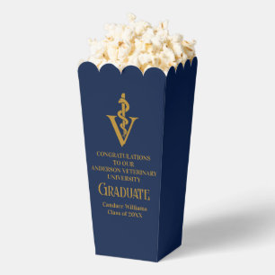 Ballotins Bleu marine or école vétérinaire diplômé Popcorn