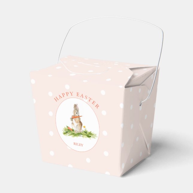 Ballotins Bleu mignon Pâques rose Ballotin cadeau Pâques (Verso)