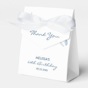 Ballotins Bleu moderne Rose verdure fleurie Anniversaire