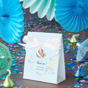 Ballotins Bleu nuages étoiles et arc-en-ciel Sleepy Teddy Ou
