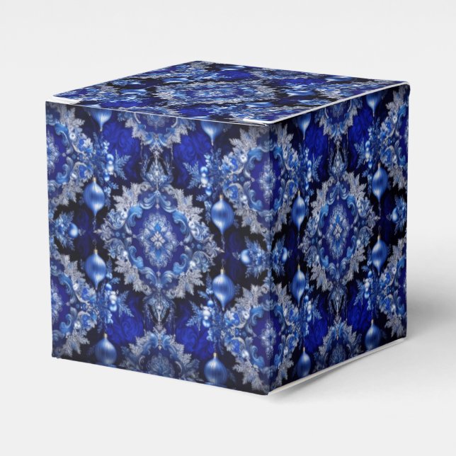 Ballotins Bleu Ornements Décoratifs Boîte cadeau de vacances (Verso)