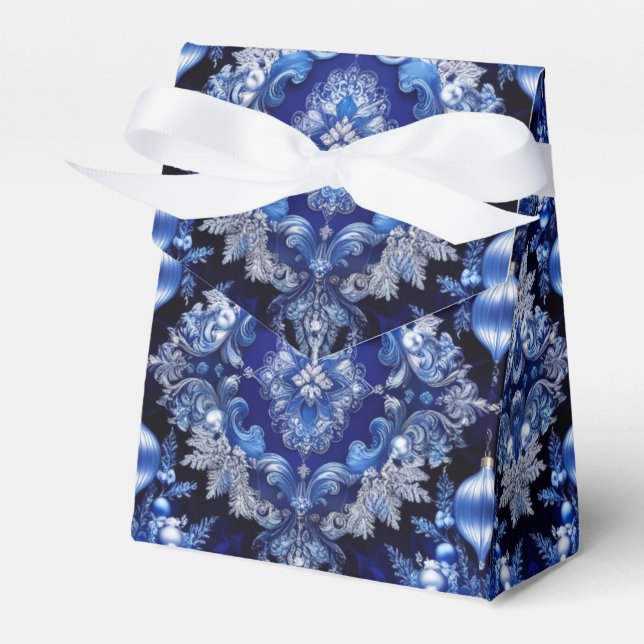 Ballotins Bleu Ornements Décoratifs Boîte cadeau de vacances (Verso)