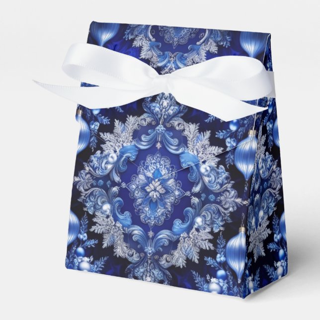 Ballotins Bleu Ornements Décoratifs Boîte cadeau de vacances (Verso)