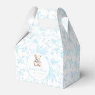 Ballotins Bleu ours en peluche bébé garçon douche ballotin