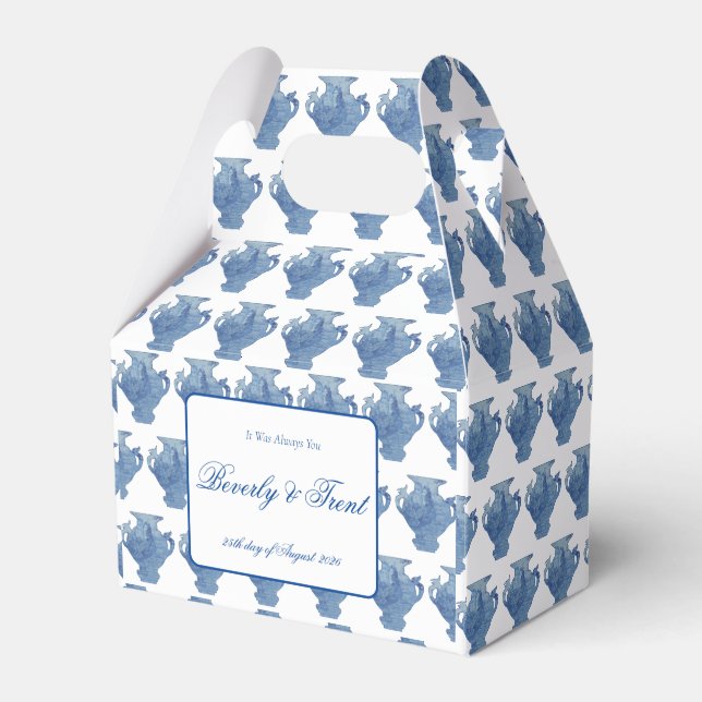 Ballotins Bleu sauvage et blanc Ginger jarres Jar (Verso)