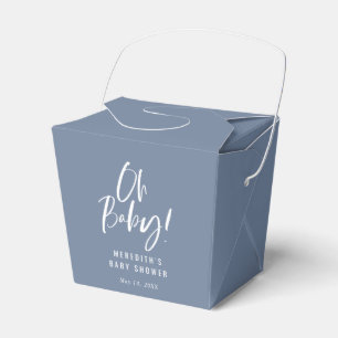Ballotins Bleu simple calligraphie Sexe Baby shower neutre