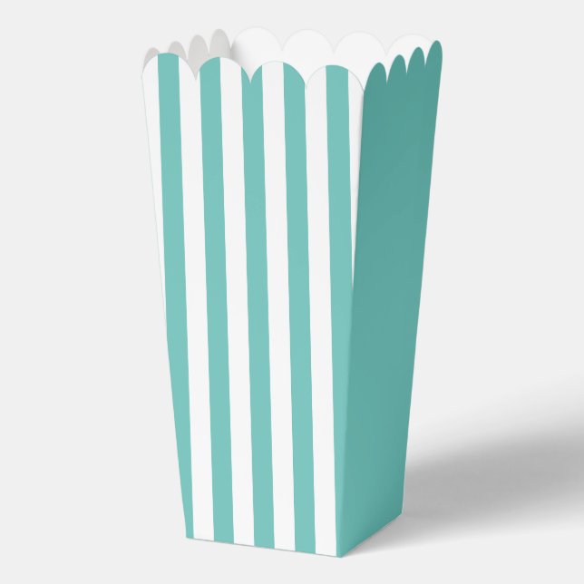 Ballotins Bleu vert Tosca Stripes Popcorn Ballotin (Recto)