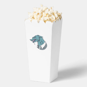 Ballotins Bleu Werewolf boîtes de pop-corn blanc