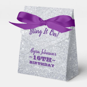 Ballotins Bling il sur l'argent miroite le bonbon pourpre 16