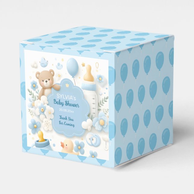 Ballotins Blue Bundle Joy : Teddy Bear Baby Boy Douche (Verso)