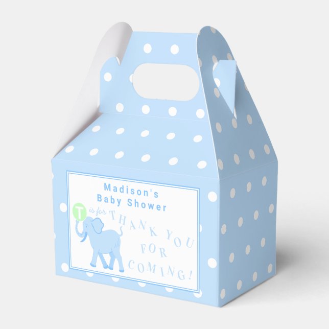 Ballotins Blue Circus mignon Elephant Merci Pour Venir (Verso)