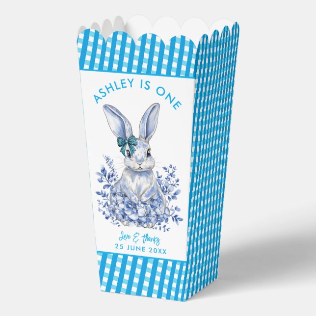 Ballotins Blue Floral Rabbit 1er anniversaire pour les enfan (Verso)