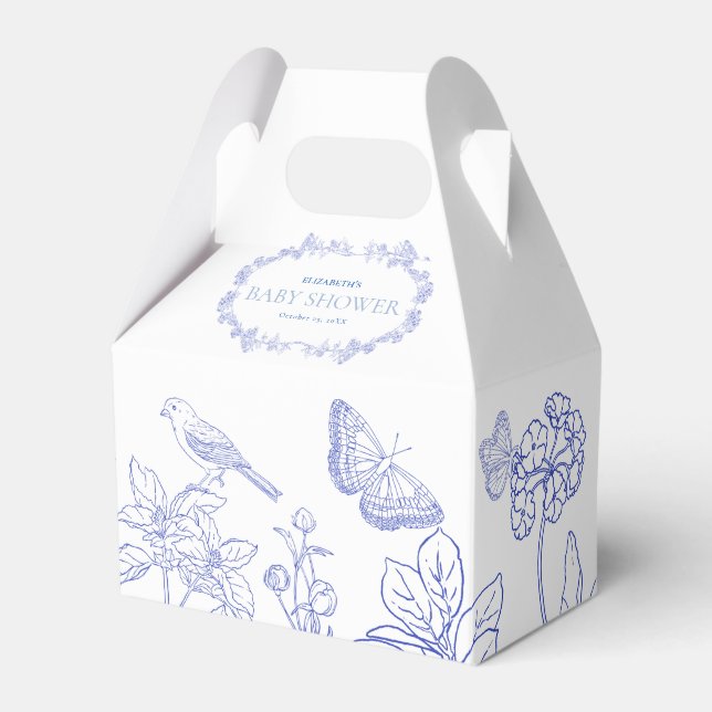 Ballotins Blue Garden Chinoiserie Baby shower Ballotin (Verso)