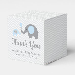 Ballotins Blue Grey Elephant Baby shower à thème Ballotin
