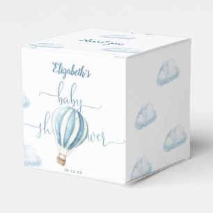 Ballotins Blue Hot Air Balloon GBoy Baby shower Merci