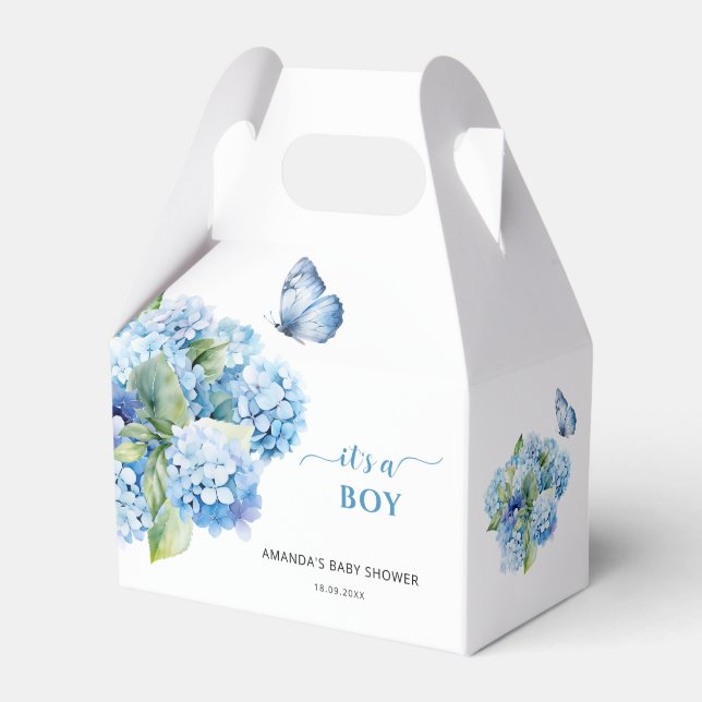 Ballotins Blue Hydrangea C'est un Baby shower garçon (Verso)