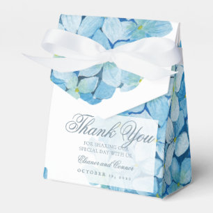 Ballotins Blue Hydrangea Sophisticated Wedding Favor Box