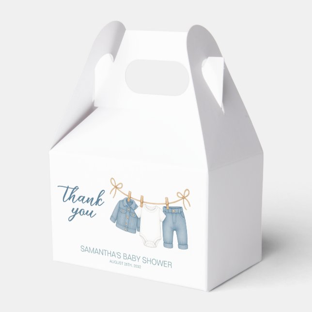 Ballotins Blue Jean Baby sur le chemin Baby shower (Verso)