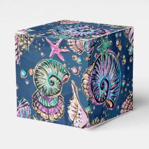 Ballotins Blue Luxe sous-marin   Coquillages d'or Pastel