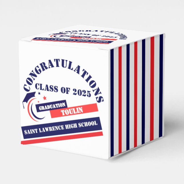 Ballotins Blue Red White Graduation 2025 Custom Party (Verso)