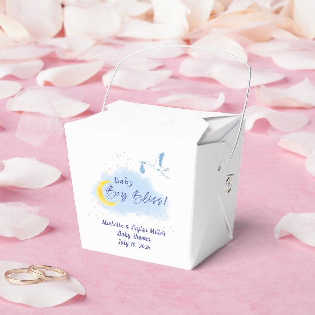 Ballotins Blue Starlit Baby Boy Bliss Stork Special Delivery (Mariage)