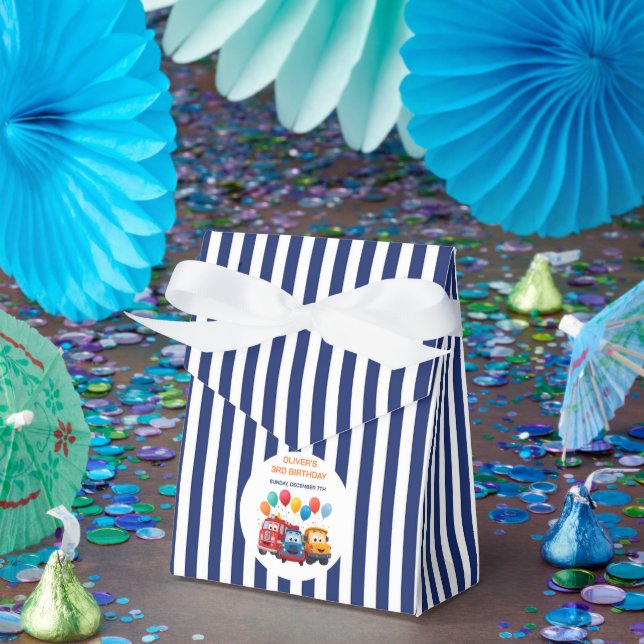 Ballotins Blue Striped Truck Birthday Theme (Fête)