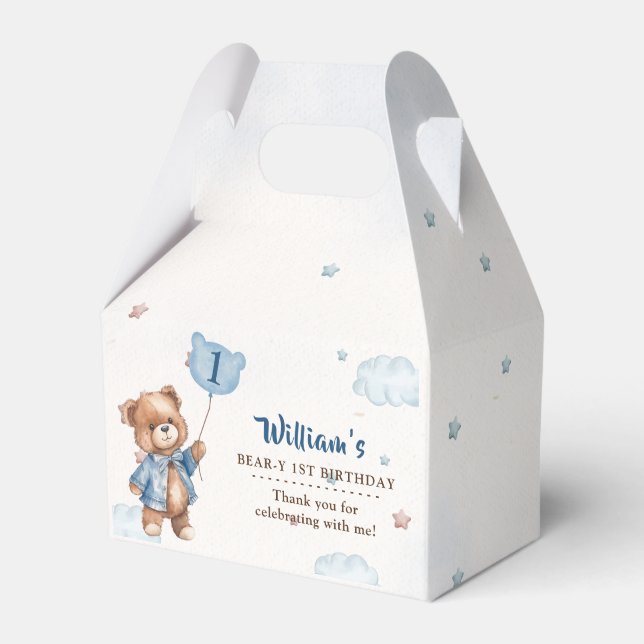 Ballotins Blue Teddy Bear Premier Ballotin de fête d'anniver (Verso)