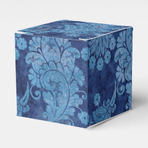 Ballotins Blue Vintage Grunge Damask