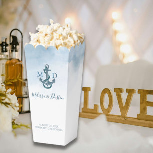 Ballotins Blue Watercolor Beach Ancre Mariage nautique