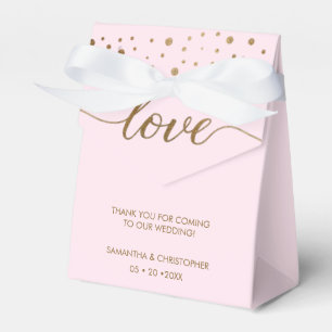 Ballotins Blush Pink Gold Love Script Mariage personnalisé F